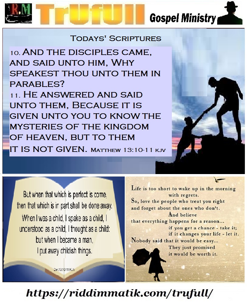 Mondays’ Scriptures (260819)