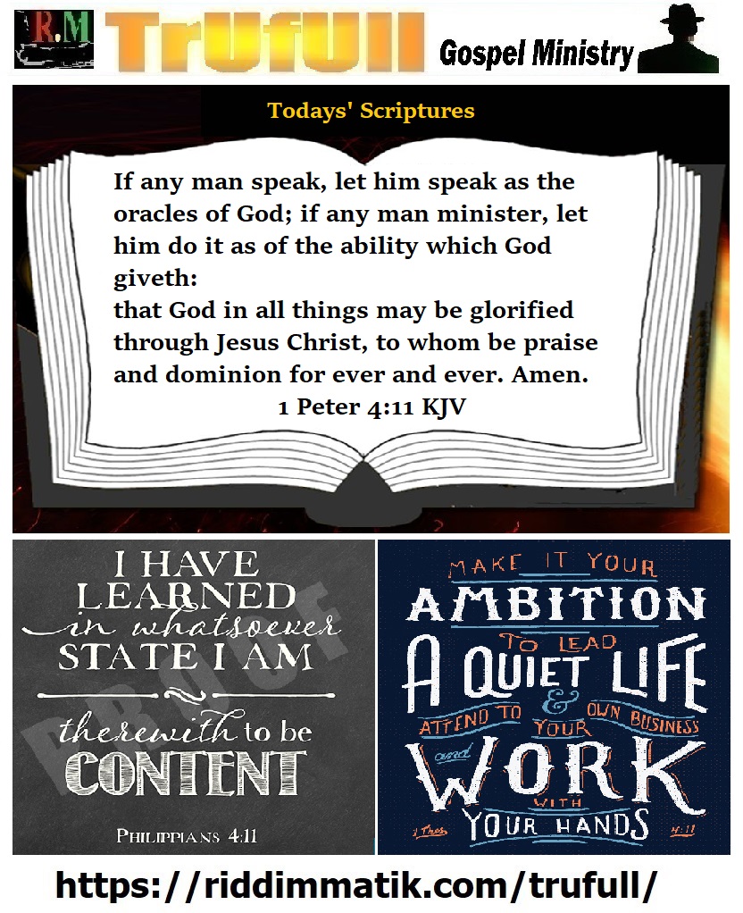 Tuesdays’ Scriptures (151019)