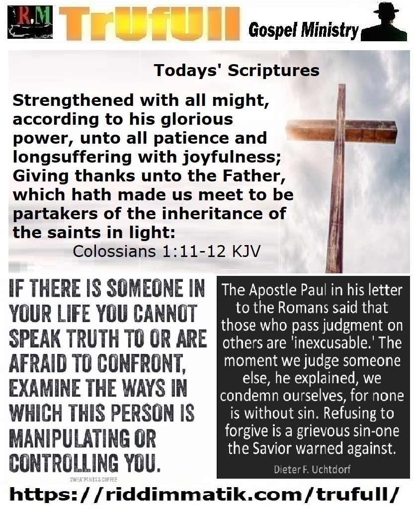 Wednesdays’ Scriptures (291019)