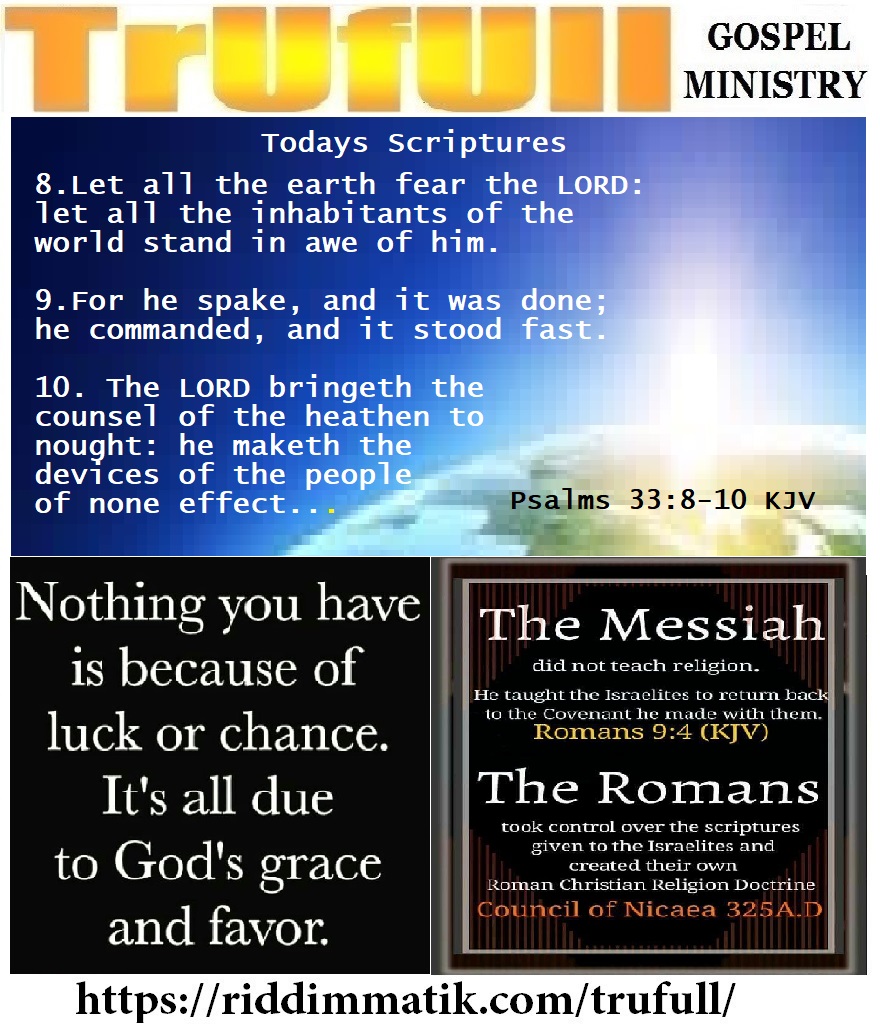 Sundays’ – 25092020_Psalms 33_8-10 KJV