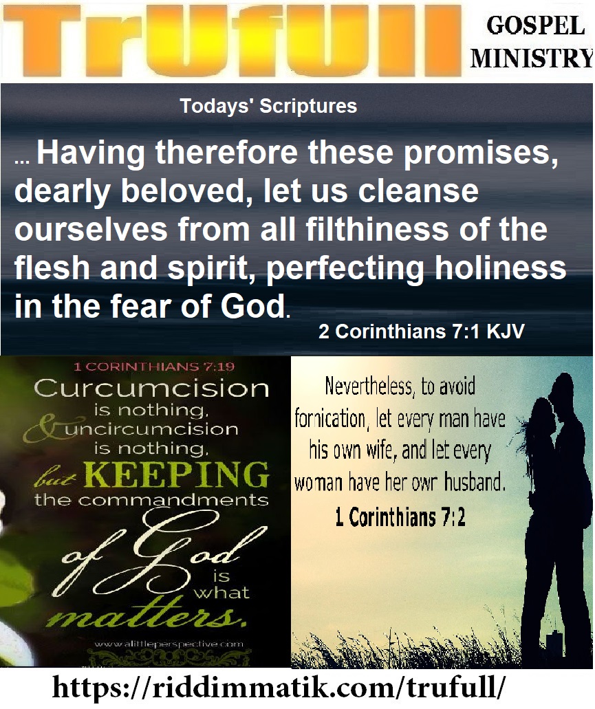 Wednesdays’ – 2 Corinthians 7-1 KJV