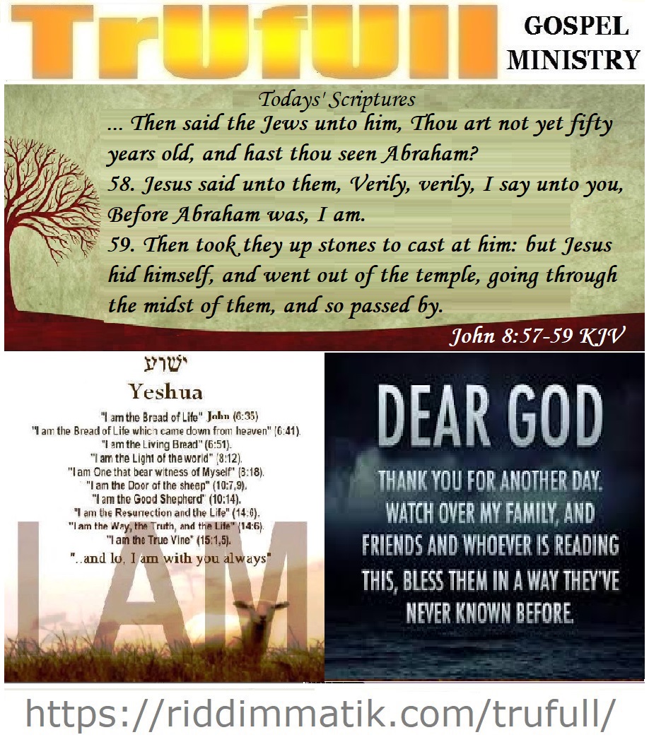 Wednesdays’ – John 8_57-59 KJV