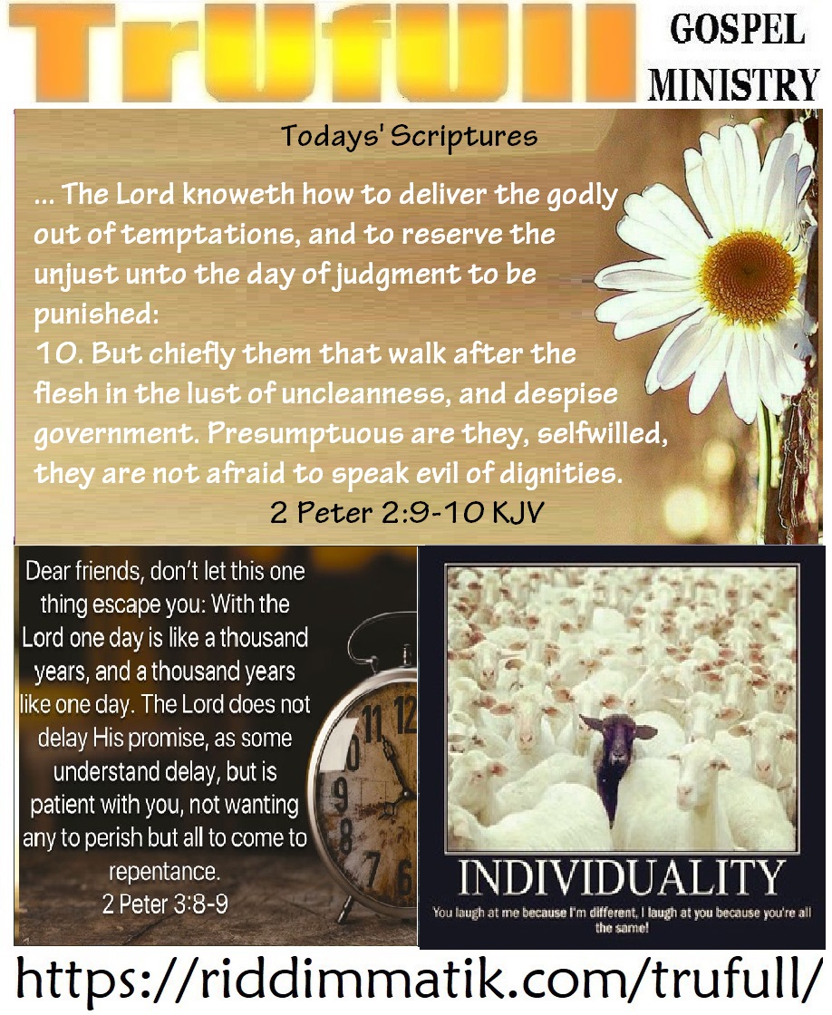 Sundays’ – 2 Peter 2_9-10 KJV