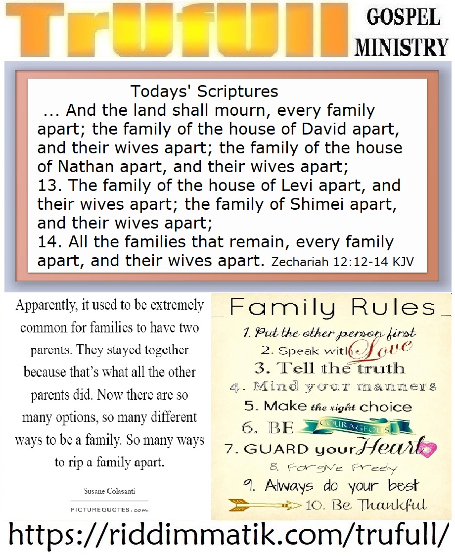 Mondays’ – Zechariah 12_12-14 KJV